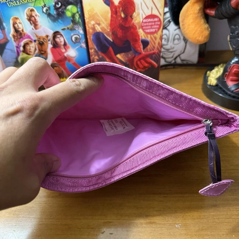 Y2K Pink Purple Striped Clutch Bag Purse McBling Barbiecore 2000s Vintage Party